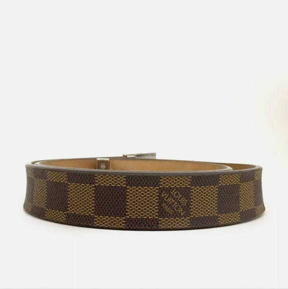 LOUIS VUITTON CEINTURE BROWN LEATHER MENS BELT/C0055 - Picture 6 of 11